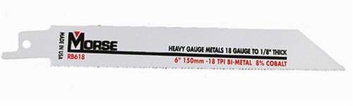 10 Pack Morse Sawzall Metal Blade 6" 18 TPI Reciprocating Saw Blades 10 Pack Morse Sawzall Metal Blade 6" 18 TPI Reciprocating Saw Blades